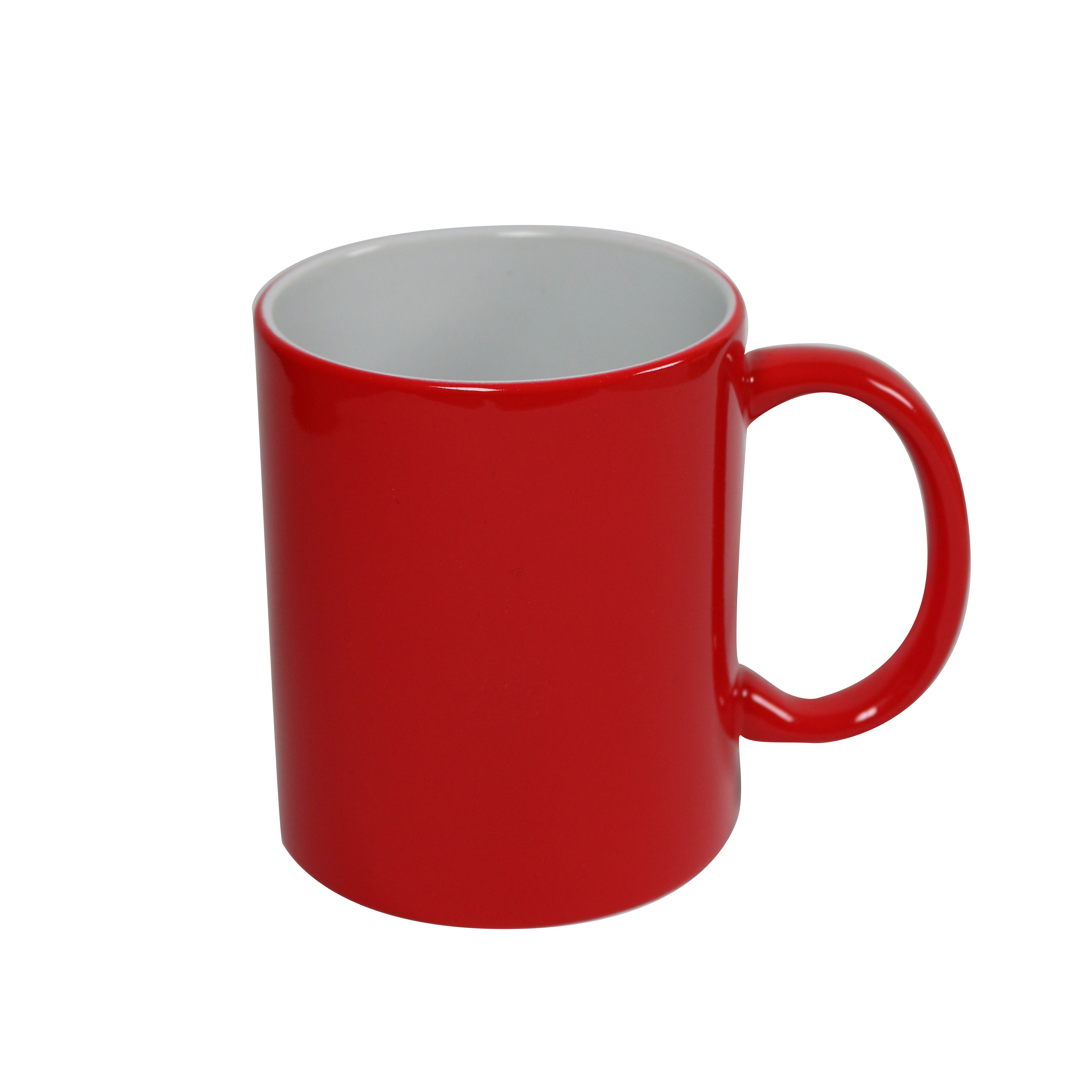 Rote Tasse mit weißer Innenseite