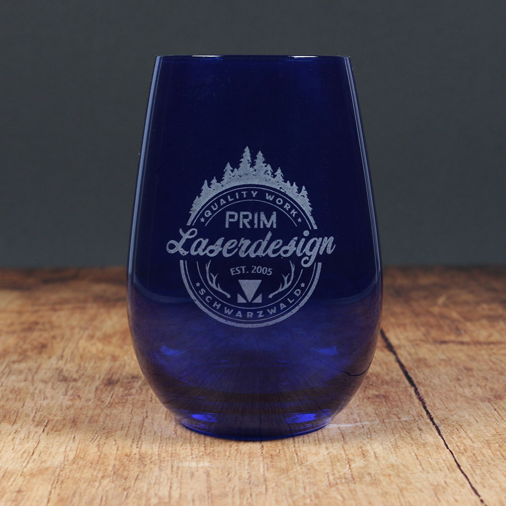 Wasserglas "Elements" blau