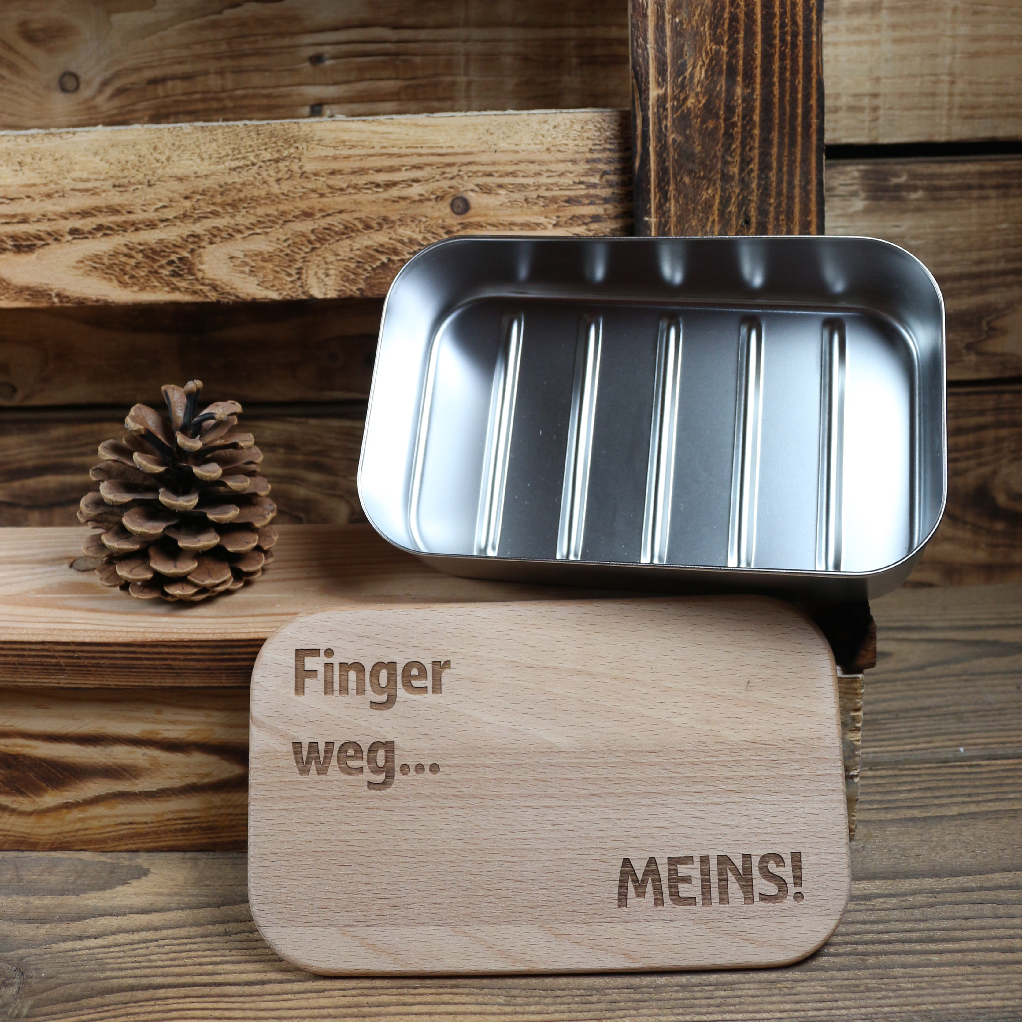 Lunchbox "Premium Waldpicknick""Finger weg... meins"