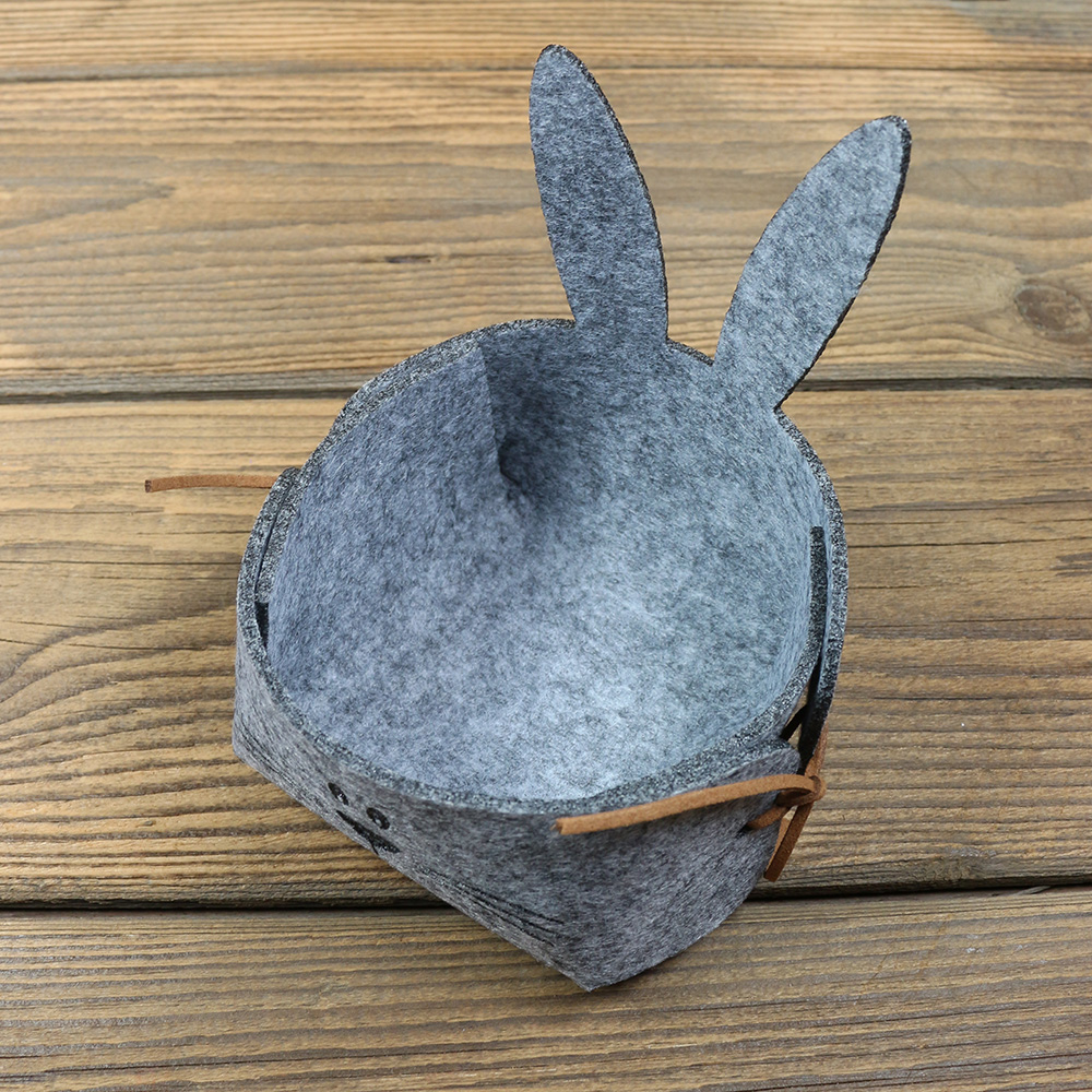 Osterkörbchen "Hase" hellgrau