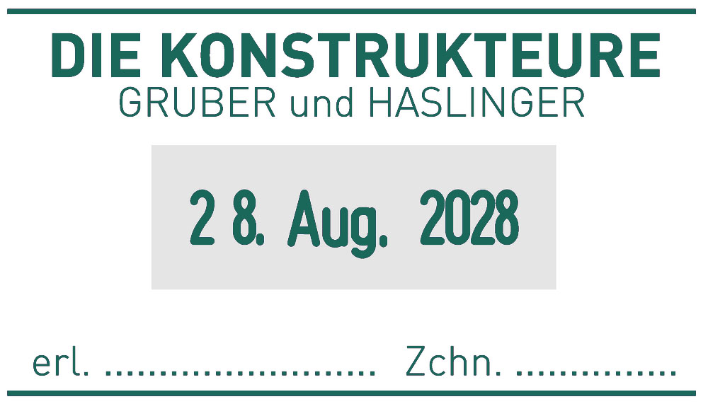5440 trodat Professional Datumstempel 49 x 28 mm  Stempelkissen: grün