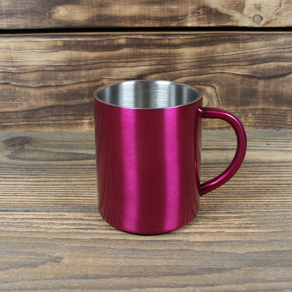 Edelstahlbecher pink-silber